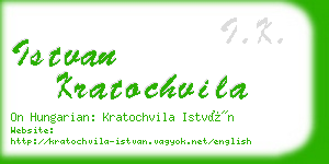 istvan kratochvila business card